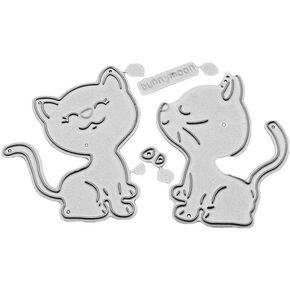 Cats Cutting Dies for Card Making, Cutting Dies Cut Stencils for DIY Scrapbooking Photo Album Decorative Embossing Paper Dies for Card Making Templated