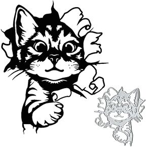 Lovely Cat Metal Die Cuts, Lovely Cat Cutting Dies Cut Stencils DIY Scrapbooking Cards Decorative Embossing Paper Dies for Album Card Scrapbooking Making