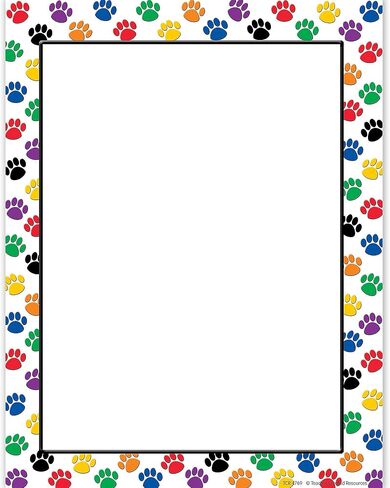Teacher Created Resources TCR4769-6 Colorful Paw Prints Computerpaper, 6 Packs in Saudi Arabia