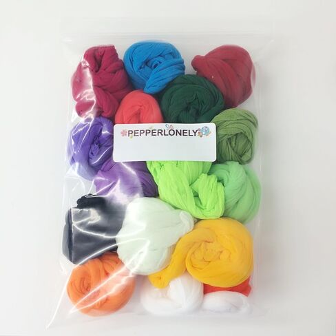 PEPPERLONELY 20 Colors Set (2.5M Each) Nylon Stocking Flower Fabric for Flowers Making in Saudi Arabia