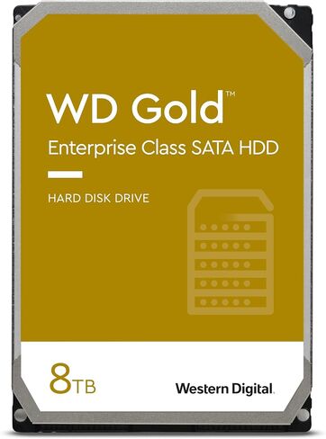 محرك الأقراص الصلبة الداخلي ويسترن ديجيتال 8 تيرابايت WD Gold Enterprise Class - فئة 7200 دورة في الدقيقة، SATA 6 جيجابايت/ثانية، ذاكرة تخزين مؤقت 256 ميجابايت، 3.5 بوصة - WD8005FRYZ in Saudi Arabia