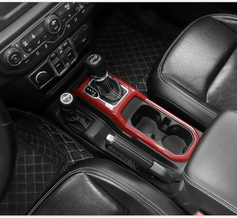 RT-TCZ for Jeep JL Gear Shift Cup Holder Panel Trim Cover for Jeep Wrangler JL JLU Gladiator JT 2018-2024 Blue Interior Accessories in Saudi Arabia