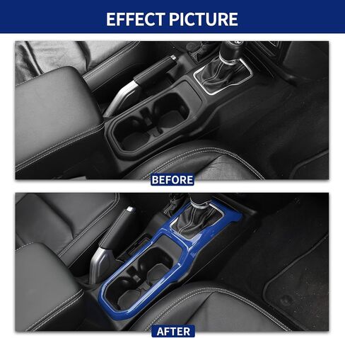 RT-TCZ for Jeep JL Gear Shift Cup Holder Panel Trim Cover for Jeep Wrangler JL JLU Gladiator JT 2018-2024 Blue Interior Accessories in Saudi Arabia