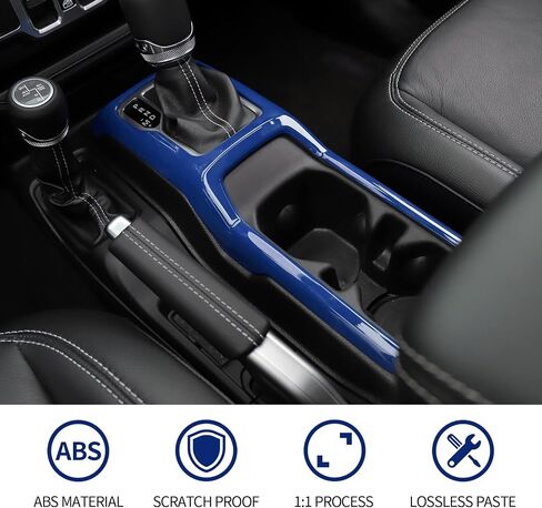 RT-TCZ for Jeep JL Gear Shift Cup Holder Panel Trim Cover for Jeep Wrangler JL JLU Gladiator JT 2018-2024 Blue Interior Accessories in Saudi Arabia