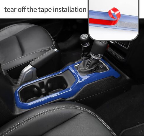 RT-TCZ for Jeep JL Gear Shift Cup Holder Panel Trim Cover for Jeep Wrangler JL JLU Gladiator JT 2018-2024 Blue Interior Accessories in Saudi Arabia