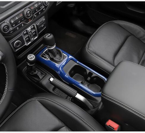 RT-TCZ for Jeep JL Gear Shift Cup Holder Panel Trim Cover for Jeep Wrangler JL JLU Gladiator JT 2018-2024 Blue Interior Accessories in Saudi Arabia