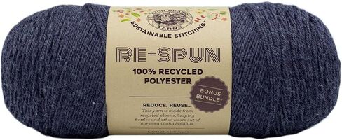 Lion Brand Re Spun Parchment 126-099 (3-Skeins - Same Dye Lot) Worsted Medium #4 Polyester Yarn for Crocheting and Knitting with Project Bag in Saudi Arabia