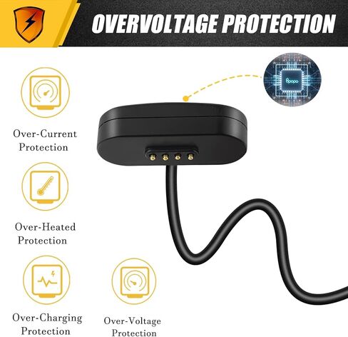 كابل شاحن مغناطيسي متوافق مع ساعة SyncUp Kids الذكية، سلك شحن سيارة USB مريح للخارج بطول 3.3 قدم مناسب لساعة SyncUp Kids، قطعتان in Kuwait