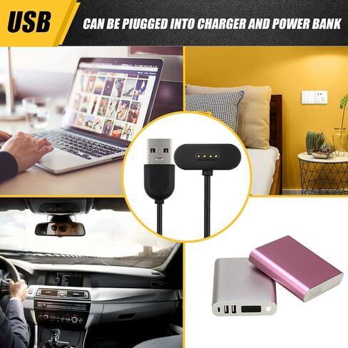 كابل شاحن مغناطيسي متوافق مع ساعة SyncUp Kids الذكية، سلك شحن سيارة USB مريح للخارج بطول 3.3 قدم مناسب لساعة SyncUp Kids، قطعتان in Kuwait