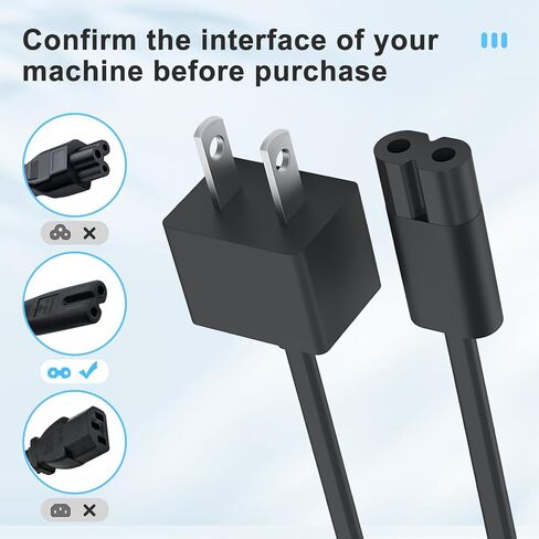 AC Power Cord 3.3ft,Apple TV Power Cord Replacement for Surface, Mac Mini Power Cable, Compatible with Desktop,TV Monitor Printer in Saudi Arabia
