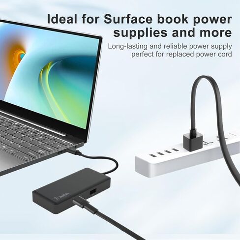 AC Power Cord 3.3ft,Apple TV Power Cord Replacement for Surface, Mac Mini Power Cable, Compatible with Desktop,TV Monitor Printer in Saudi Arabia