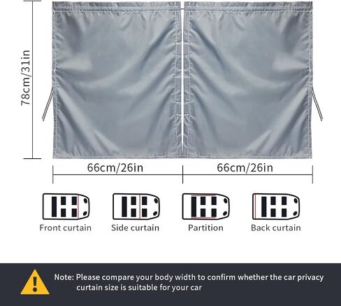 Car Divider Curtains Privacy Sun Shade, Magnetic Van Window Covers for Family Baby Lunch Night Nap Camping Travel, Adjustable Lightweight Car Divider Curtain Easy Removable Double-Sided in Saudi Arabia