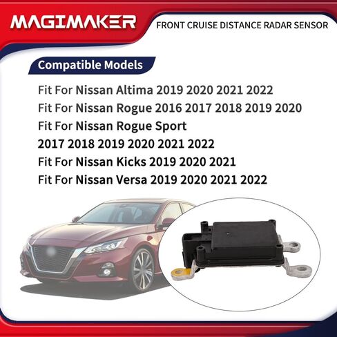 مستشعر رادار المسافة للتحكم في السرعة الأمامية 28438-5FA6A متوافق مع Nissan Altima Rogue Sport Kicks Versa 2016 2017 2018 2019 2020 2021 2022 1.6L 2.0L 2.5L استبدال 284385FA6A in Saudi Arabia