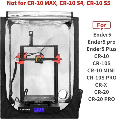 خيمة Creality 3D Printer Ender 3 S1 ثابتة الحرارة ومقاومة للحريق والغبار لـ Ender5/5 pro/5 Plus CR-10/10S/10S PRO/10MINI CR-X/CR-20/20PRO (27.5 بوصة × 29.5 بوصة) X35.4 بوصة) in Kuwait