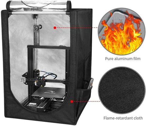 خيمة Creality 3D Printer Ender 3 S1 ثابتة الحرارة ومقاومة للحريق والغبار لـ Ender5/5 pro/5 Plus CR-10/10S/10S PRO/10MINI CR-X/CR-20/20PRO (27.5 بوصة × 29.5 بوصة) X35.4 بوصة) in Kuwait
