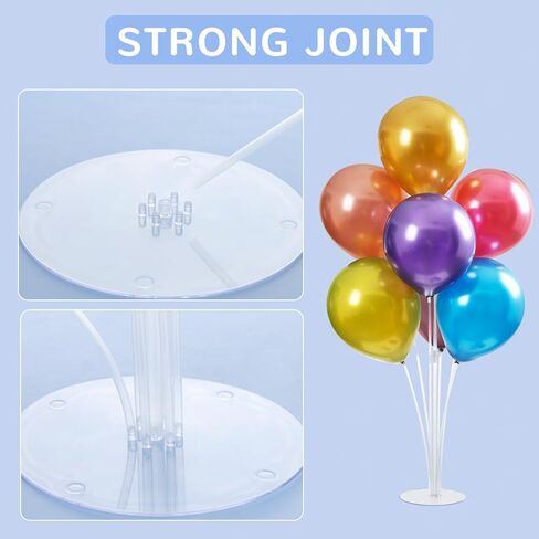 8 Sets Balloon Stand Kits, Balloon Sticks with Base for Table Birthday Wedding Anniversary Graduation Baby Shower Gender Reveal Party Decorations in Kuwait