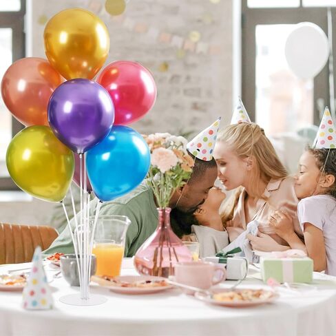 8 Sets Balloon Stand Kits, Balloon Sticks with Base for Table Birthday Wedding Anniversary Graduation Baby Shower Gender Reveal Party Decorations in Kuwait