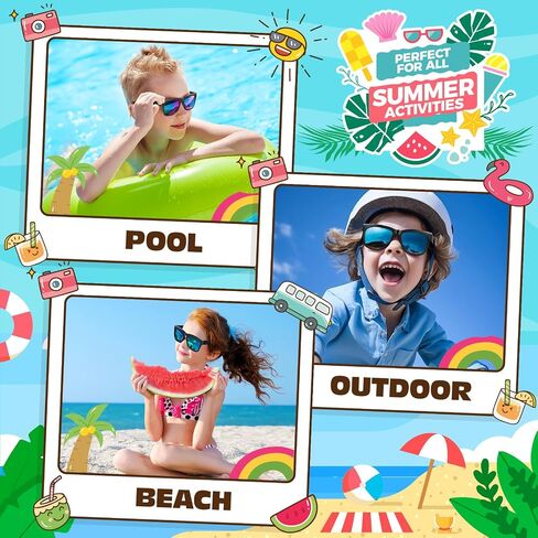Kids Sunglasses Bulk, 12/24 Pack Party Favors Sunglasses for Kids, Neon Kids Sunglasses Party Favors for Pool Party Beach Party Birthday Graduation Party Supplies, Kids Party Favors Goodie Bags in Saudi Arabia