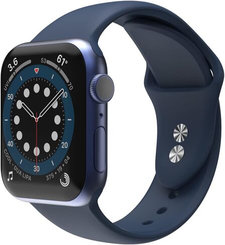 Sinjimoru Silicone Bands for Apple Watch, Adjustable Silicone Band Straps for Apple Watch Series Ultra/8/SE2/7/6/SE/5/4. Silicone Wristband for Apple Watch Size L 38/40/41/42/44/45/49mm in Saudi Arabia