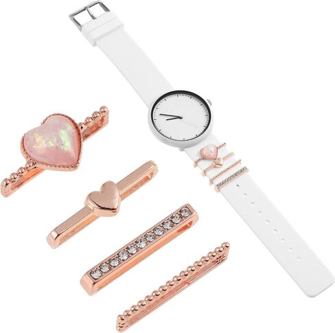 Hemobllo Watch Band Decorative Ring 4 Pack Silicone Watch Band Charm Slide-on Strap Accessories for Smartwatch Straps Easy Install Ornament for Daily Wear in Saudi Arabia