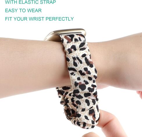 أحزمة Scrunchies قابلة للتعديل متوافقة مع Fitbit Versa 3/Versa 4/Sense/Sense 2 للنساء، سوار معصم مطاطي مريح وحزام ساعة ذكي مرن وحزام من القماش الناعم in Kuwait