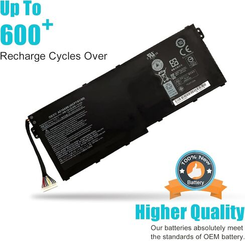 بطارية كمبيوتر محمول AC16A8N 69W لشركة أيسر أسباير V15 V17 Nitro BE VN7-593G VN7-593G-54L3 V17 VN7-793G Nitro Black Edition Series 4ICP7/61/80 15.2 فولت 4605 مللي أمبير في الساعة 4 خلايا in Kuwait