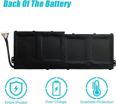 بطارية كمبيوتر محمول AC16A8N 69W لشركة أيسر أسباير V15 V17 Nitro BE VN7-593G VN7-593G-54L3 V17 VN7-793G Nitro Black Edition Series 4ICP7/61/80 15.2 فولت 4605 مللي أمبير في الساعة 4 خلايا in Kuwait