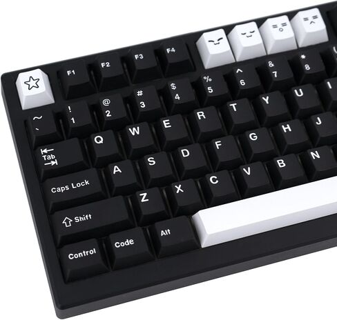 WOB أسود أبيض PBT Keycaps 173 مفتاحًا Cherry Profile Doubleshot Custom Keycaps Set ISO ANSI Layout for 60% 65% 75% 95% Cherry MX Switches لوحات مفاتيح الألعاب الميكانيكية in Saudi Arabia