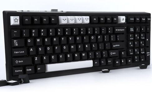 WOB أسود أبيض PBT Keycaps 173 مفتاحًا Cherry Profile Doubleshot Custom Keycaps Set ISO ANSI Layout for 60% 65% 75% 95% Cherry MX Switches لوحات مفاتيح الألعاب الميكانيكية in Saudi Arabia