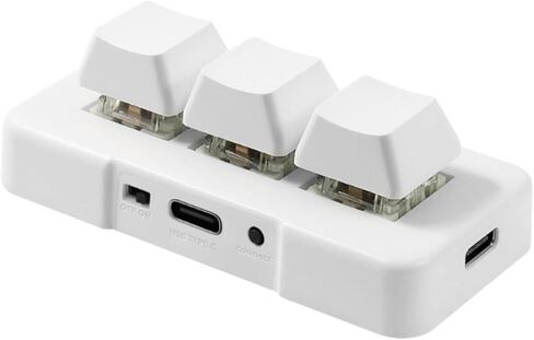 3 Key Mini Keypad One Handed RGB Mechanical Gaming Keyboard DIY Programmable Macro Keyboard, Plug and Play, USB Gaming Keyboard OSU HID Programming Macro Keys for Office, Game, Music, etc.(Black) in Kuwait