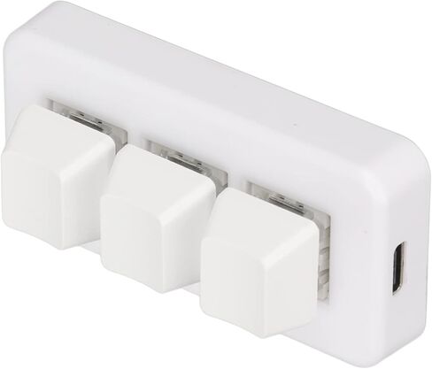 3 Key Mini Keypad One Handed RGB Mechanical Gaming Keyboard DIY Programmable Macro Keyboard, Plug and Play, USB Gaming Keyboard OSU HID Programming Macro Keys for Office, Game, Music, etc.(Black) in Kuwait