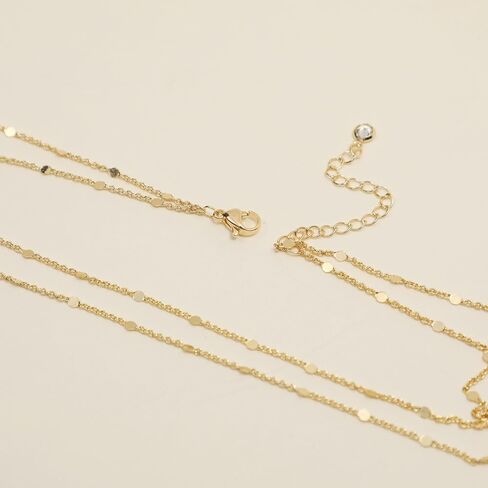 VIROMY 14K Gold Necklaces for Women Cute Dot Chain Choker Dainty Layered Bead Necklace for Women Pretty Jewelry Gifts for Women Girls Everyday Wear Necklaces for Women in Saudi Arabia