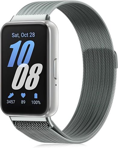 Mesh Metal Bands for Samsung Galaxy Fit 3 Watch Band,Stainless Steel Band Compatible with Samsung Galaxy Fit 3 for Women Men in Saudi Arabia