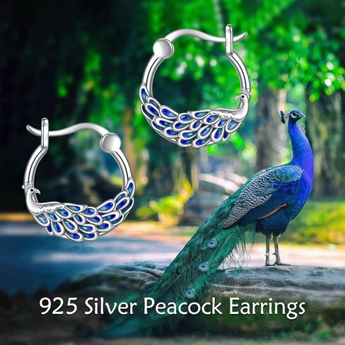 POPLYKE Sloth/Spider/Peacock Earrings for Women Sterling Silver Huggie Hoop Earrings Jewelry Gifts for Girls in Kuwait
