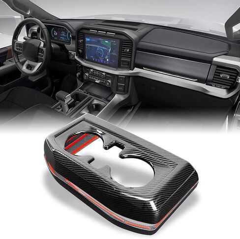 غطاء لوحة حامل الكأس F150 متوافق مع ملحقات الزخرفة الداخلية لشاحنة Ford F-150 2021-2024 in Saudi Arabia