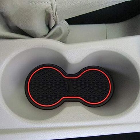 Interior Door Slot Mat Full Kits for Ford Focus 2012 2013 2014 Non-Slip Rubber Cup Holder Liner Insert Gate Groove Pad 15Pcs (Red) in Saudi Arabia