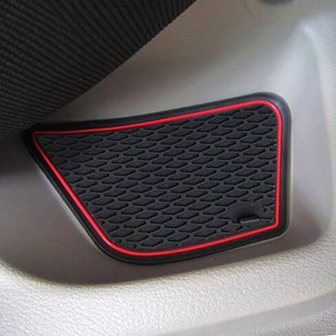 Interior Door Slot Mat Full Kits for Ford Focus 2012 2013 2014 Non-Slip Rubber Cup Holder Liner Insert Gate Groove Pad 15Pcs (Red) in Saudi Arabia