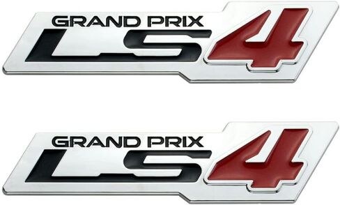 مجموعة أزواج ZR1 Style LS4 Grand Prix Emblem 3D Fender Badge ملصق لوحة الاسم بديل لـ ZR1 (أسود وأحمر) in Kuwait