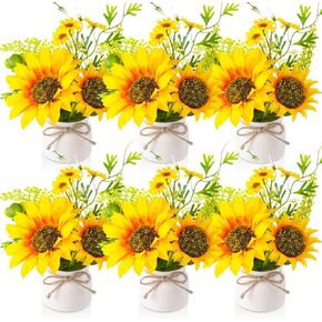 Zeyune 8 PCS عباد الشمس الاصطناعي نباتات محفوظة بوعي in Kuwait