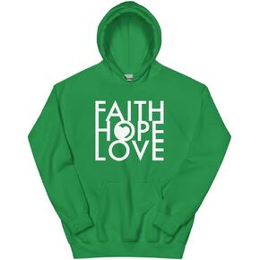 Faith Hope Love Hooded Sweatshirt – Classic Cotton Pullover Hoodie in Saudi Arabia
