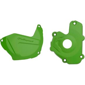 Polisport Clutch and Ignition Cover Protector Kit For Kawasaki KX 250F (2013-2016) - Green in Kuwait