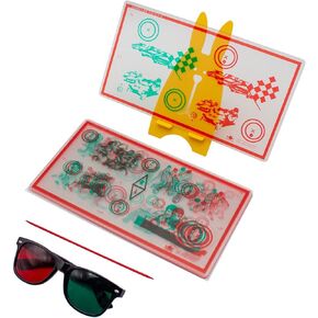 BestParts Red Green Glasses Fixed Vision Therapy, Eye Vision Training Card Correction Convergence Incomplete Trainer Stereo Vision in Saudi Arabia