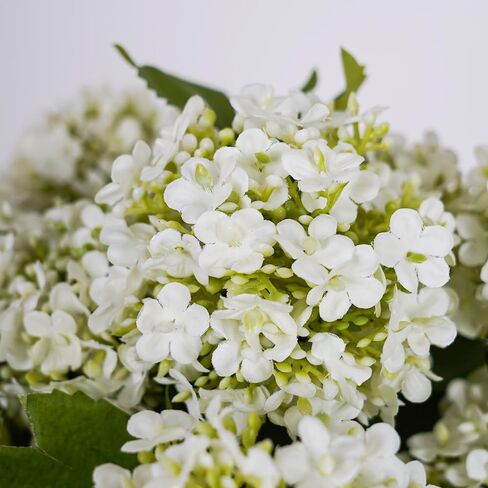 Melorca&Guilla Artificial Flowers for Decoration,6Pcs 23inch White Hydrangea Fake Flowers,Faux Flowers for Vase,Faux Floral Stems for Wedding Party Kitchen Home Decorations (6, White001) in Kuwait