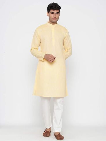 Elina fashion Men's Cotton Kurta Pajama Set Tunic Indian Festival Traditional Wear in Kuwait