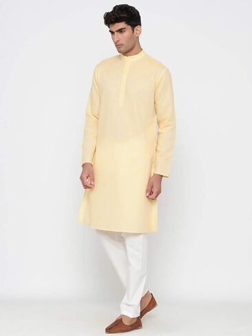 Elina fashion Men's Cotton Kurta Pajama Set Tunic Indian Festival Traditional Wear in Kuwait