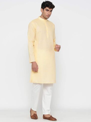 Elina fashion Men's Cotton Kurta Pajama Set Tunic Indian Festival Traditional Wear in Kuwait