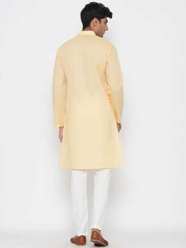 Elina fashion Men's Cotton Kurta Pajama Set Tunic Indian Festival Traditional Wear in Kuwait