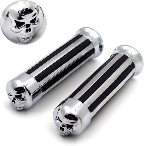 XKMT-Hand Grips 7/8" Handlebar Compatible with Harley XL 883 Hugger Sportster Cruiser Chromed [B00YWC1VQE] in Saudi Arabia