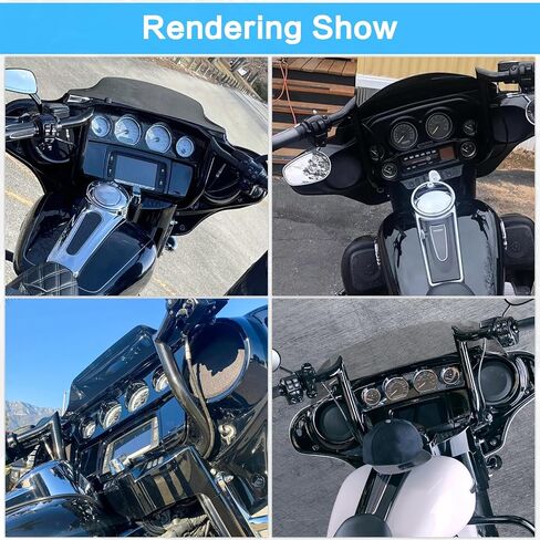 Motorcycle Handlebars 12" Rise Ape Hangers Handlebar, 1-1/4" 1.25 inch Motorcycle Ape Hangers Fit for Harley Touring Electra Glide 1986-2023 Street Glide 2006-2023 (Black) in Kuwait