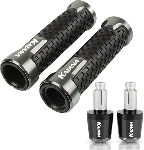 KSHSAA GRIPS لـ SUZUKI KATANA GSX600F GSX 600 F 600F 1989-2007 دراجة نارية مضادة للمقود مقود مقود يدوية قبضة مطاطية المقبض المقابس 7/8 '' 22 ملم مع (اللون: أزرق) in Saudi Arabia